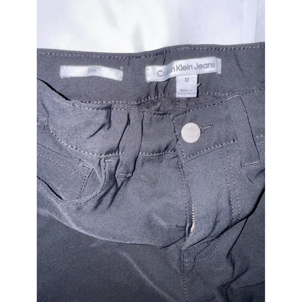 Calvin‎ Klein Jeans Kids Black Slim Fit Pants Size 12